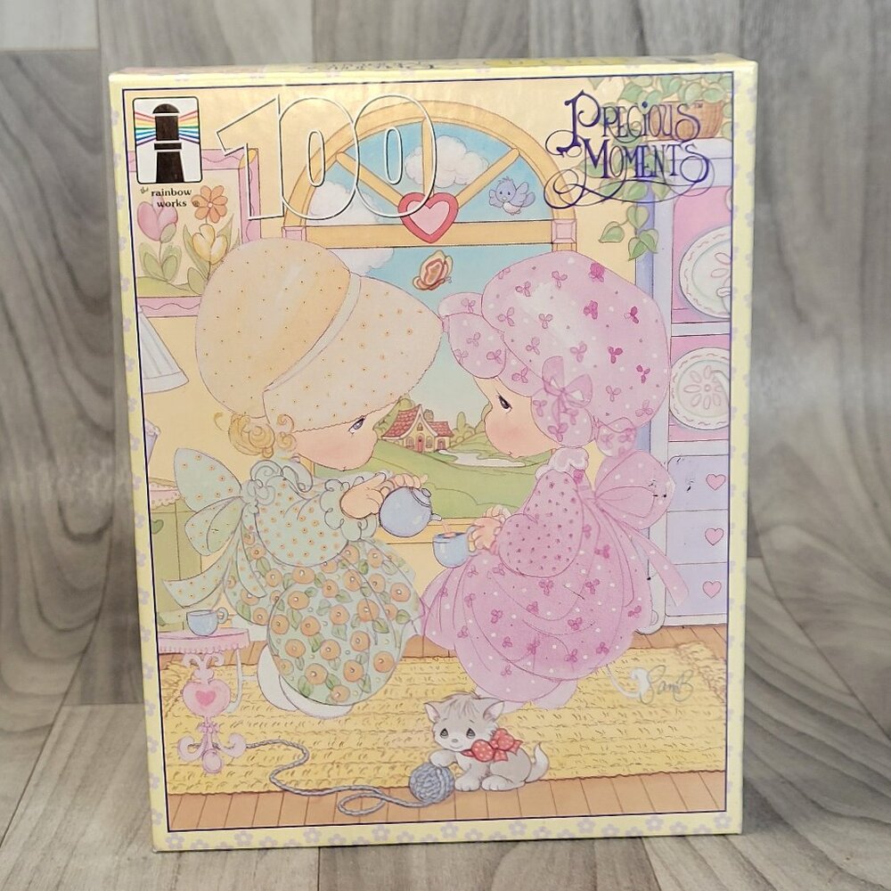 Precious Moments Friends Having a Tea Party Puzzle 100 Pieces New VTG